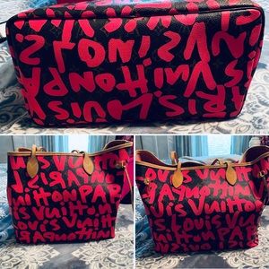 Louis Vuitton, Bags, Louis Vuitton Pink Graffiti Gm Never Full Bag